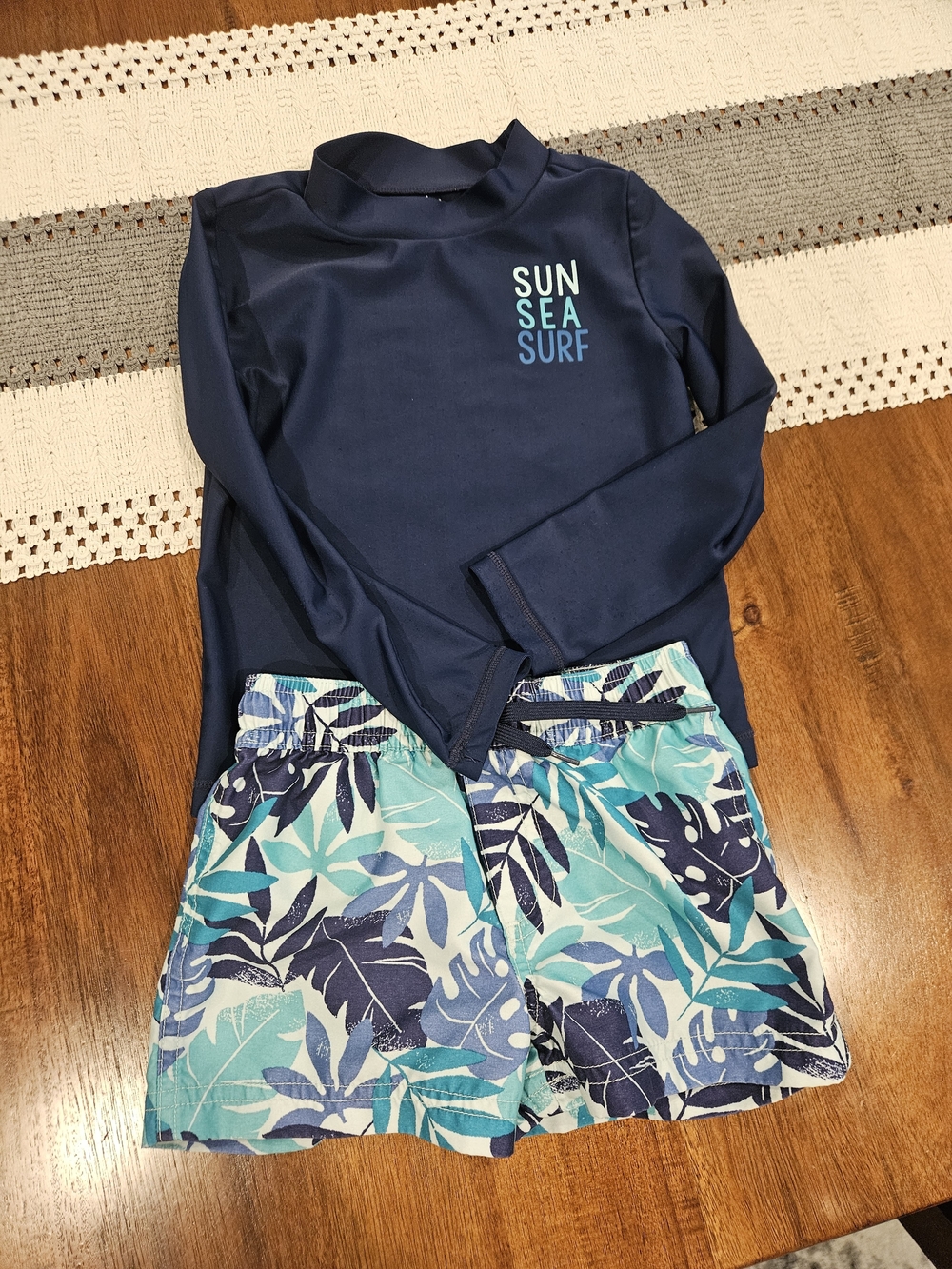 Carter's Rash Guard Set with Swim Trunks